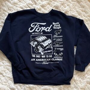 Ford Men's Navy Graphic Crewneck Sweater